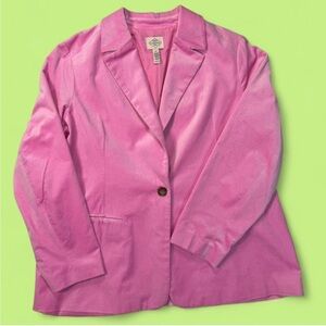 St.‎ John's Bay Vibrant Pink Velour Women's Blazer